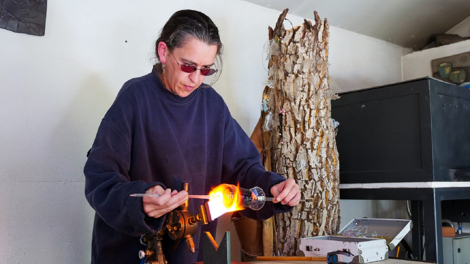Atelier Julie GONCE sculptrice du verre a la flamme a Preuschdorf (67)