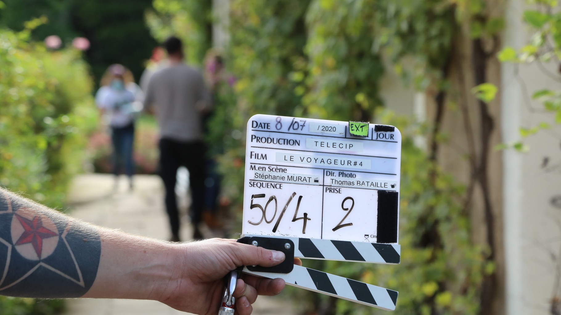 Tournage du telefilm le Voyageur avec Eric Cantona a Fontenoy-le-Chateau (88)