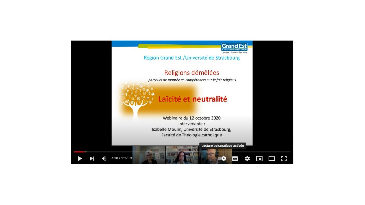 Laïcité et neutralité- 12 octobre 2020