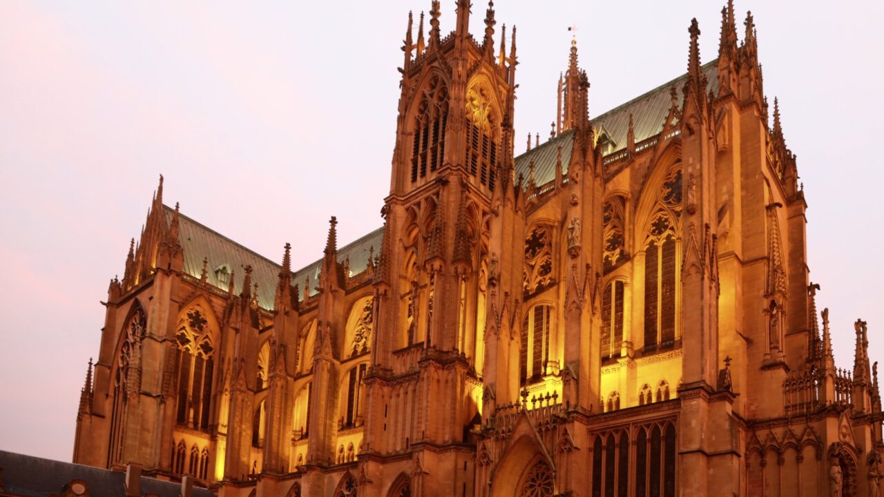 Cathedrale de Metz eclaire