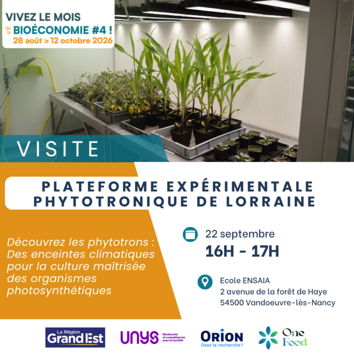 Visite de la Plateforme Expérimentale phytotronique de Lorraine