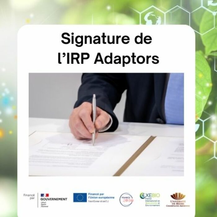 Signature de l’IRP Adaptors